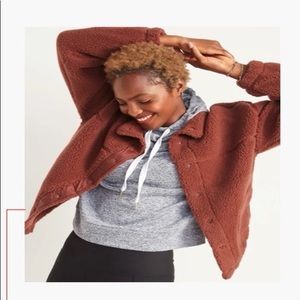 Sherpa button clip jacket